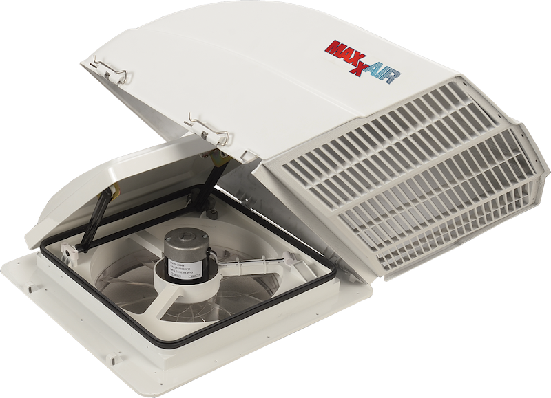 MaxxAir 00-955001 Fan/Mate RV Roof Vent Cover for 14" x 14" Vents – White