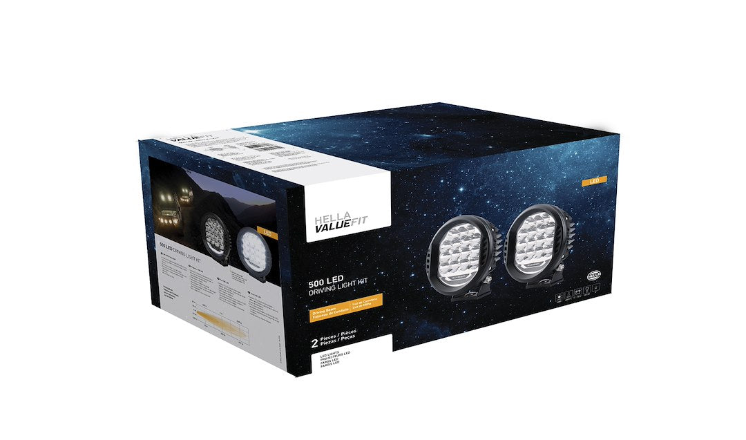 Hella 358117171 ValueFit 500 22.5W LED Driving Light Kit