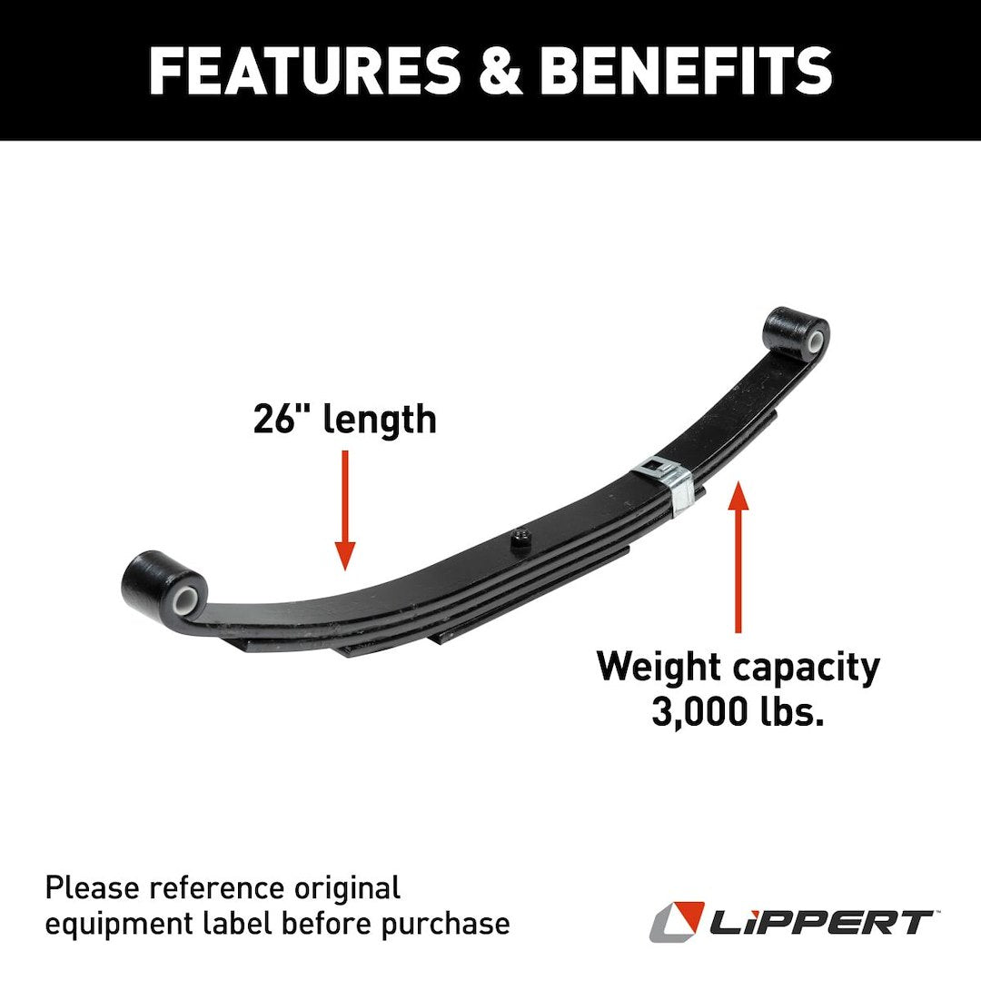 Lippert Components 702096 Trailer Axle Leaf Spring - image 3