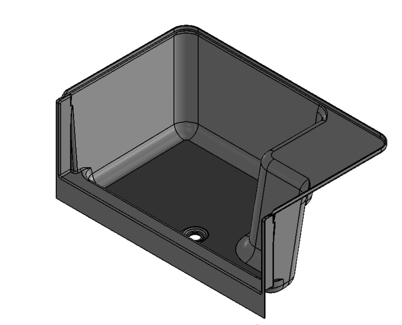 Specialty Recreation SP3048WRS 48" x 30" RV Shower Pan with Seat & Center Drain