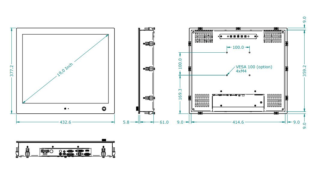 Seatronx Pht-19 Interior 4:3 Touch Display