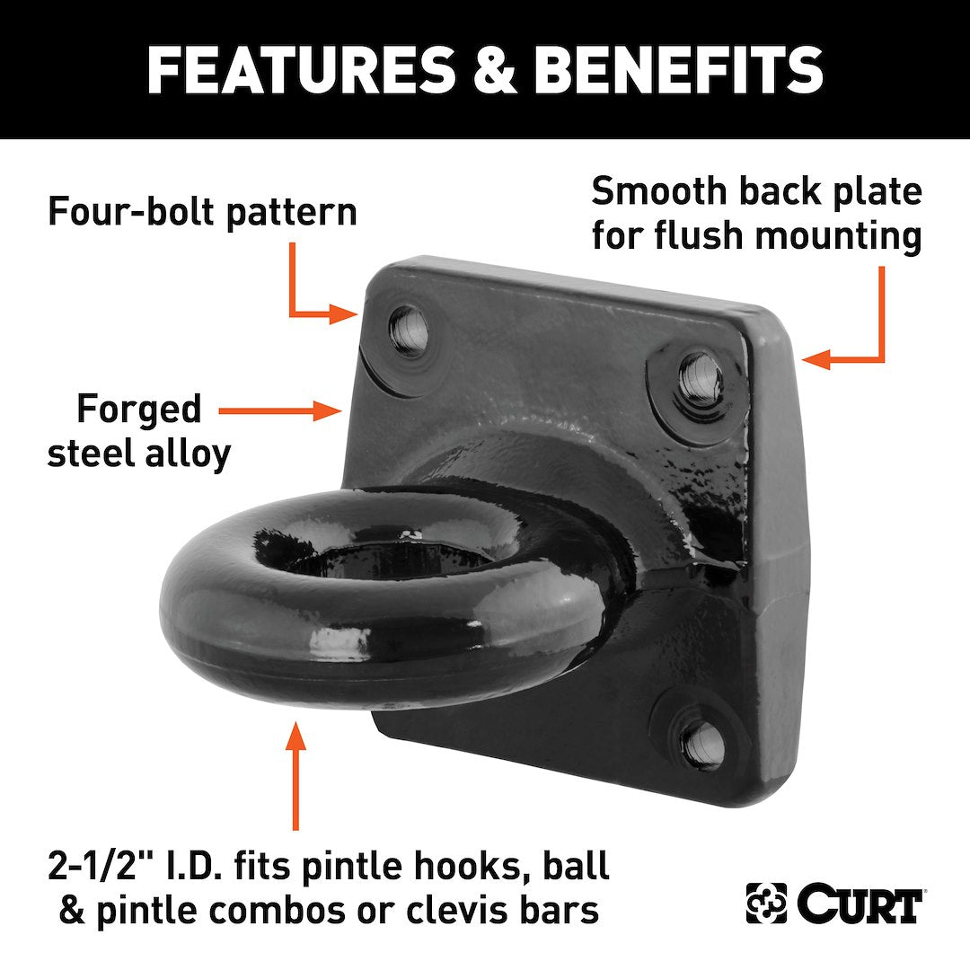 CURT Lunette Ring (48550) – Shank Length (In): No Shank