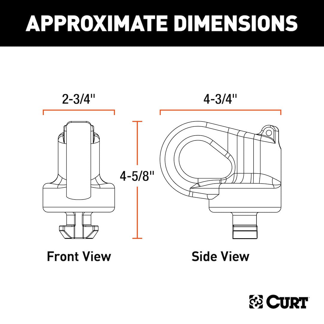 Curt 60691 Trailer Safety Chain Anchor - image 6