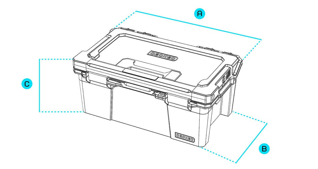 Decked A0010-SIXR-BLK Sixer 16 Black Cargo Organizer
