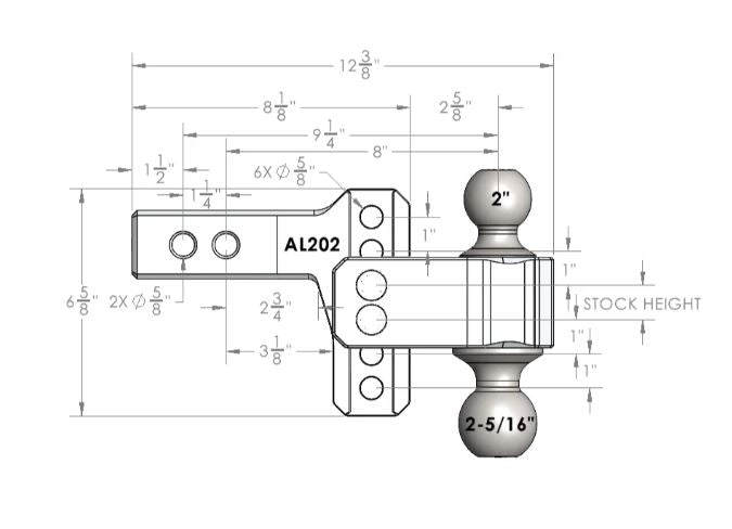 Bulletproof Hitches Al202 Trailer Hitch Ball Mount - image 9