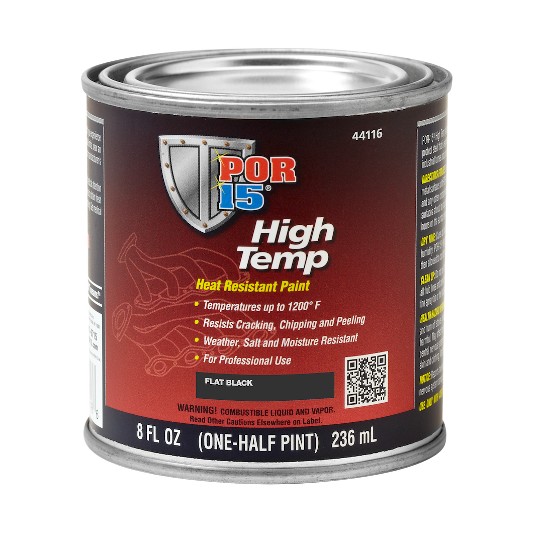 POR-15 44116 Flat Black High-Temperature Paint, 8 Ounces