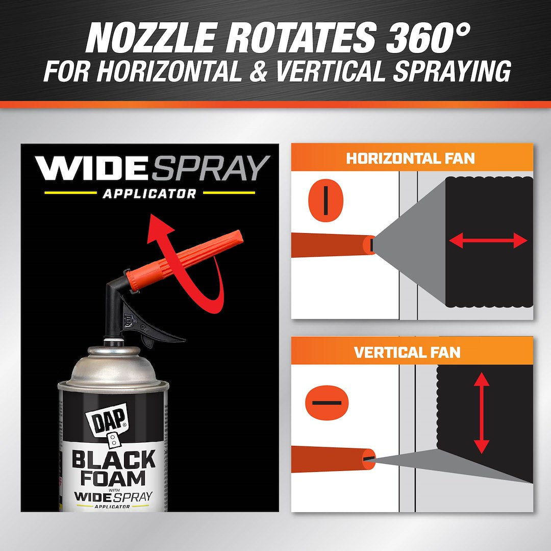 Dap 7565000320 Black Insulating Spray Foam, 20 oz