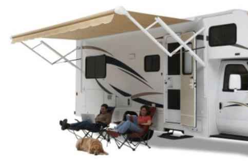 Carefree Eclipse 13' RV Patio Awning – Black/Gray Electric/ Manual QJ138D8D