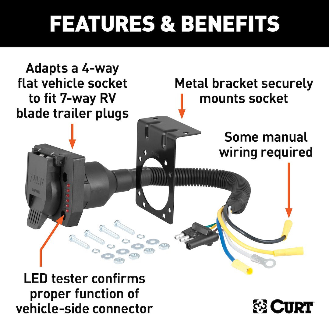 Curt 57676 Trailer Wiring Connector Adapter - image 5