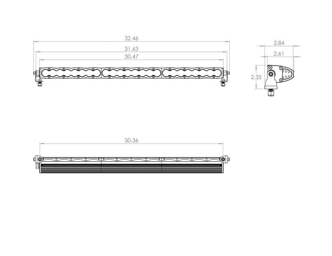 Baja Designs 703013 30-Inch S8 Amber/ Clear LED Light Bar