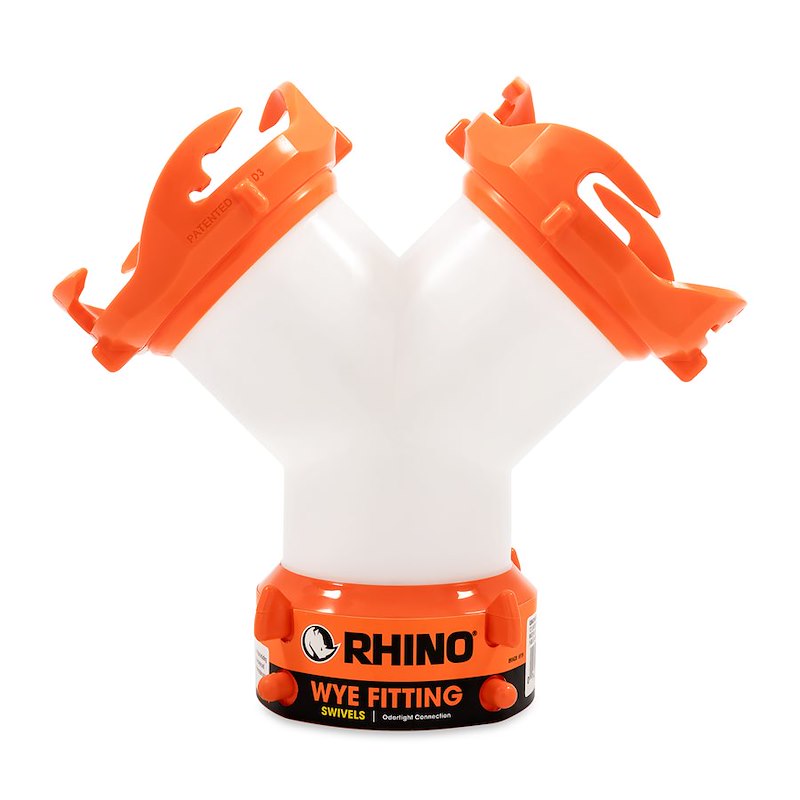 Camco 39812 RhinoFLEX RV Sewer Hose Wye Connector – 360° Swivel