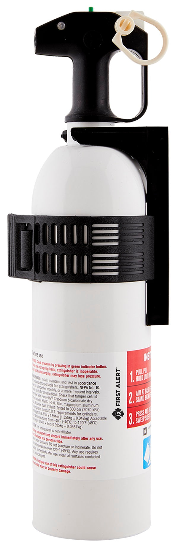 First Alert AUTOMAR10 Marine Fire Extinguisher 2.5 lb UL Rated 10-B:C White