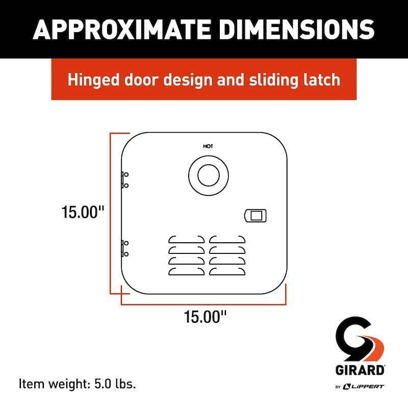 Girard Access Door – Suburban 6 Gal Water Heater, Polar White 2GWHD