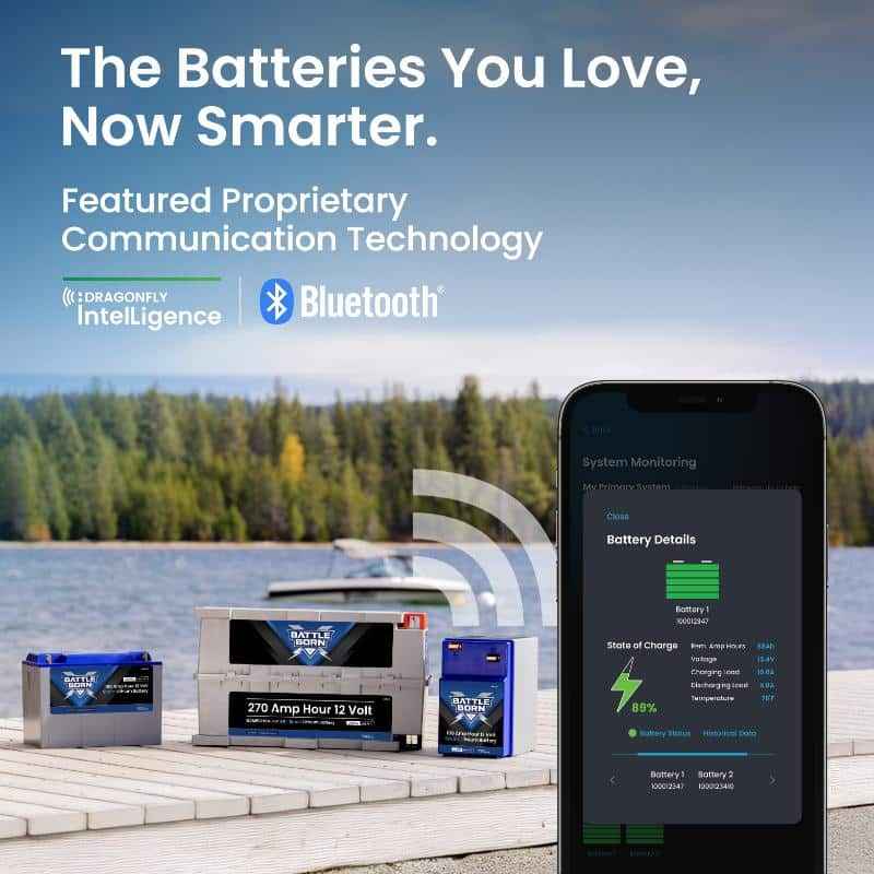 12V GC2 Lithium Deep Cycle RV Battery 100Ah LiFePO4 – Battle Born BBGC2IH