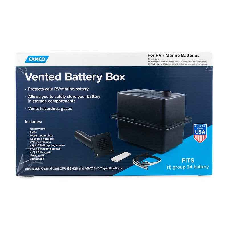 Group 24 Battery Box Vented Sealed Polypropylene – Camco 55371
