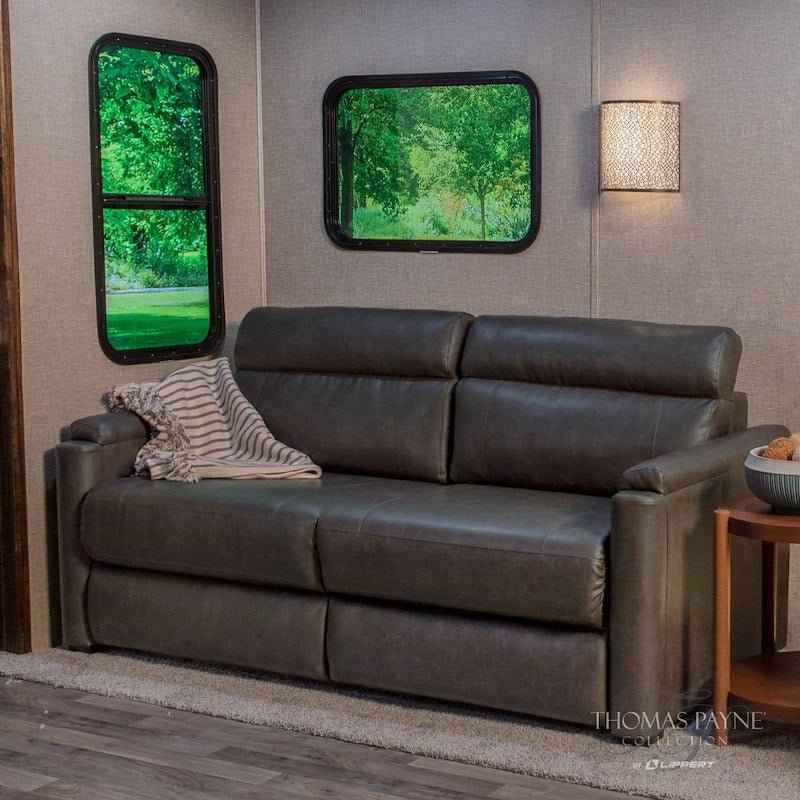 Thomas Payne Tri-Fold RV Sofa – Millbrae Brown, 72" with Bed & Storage