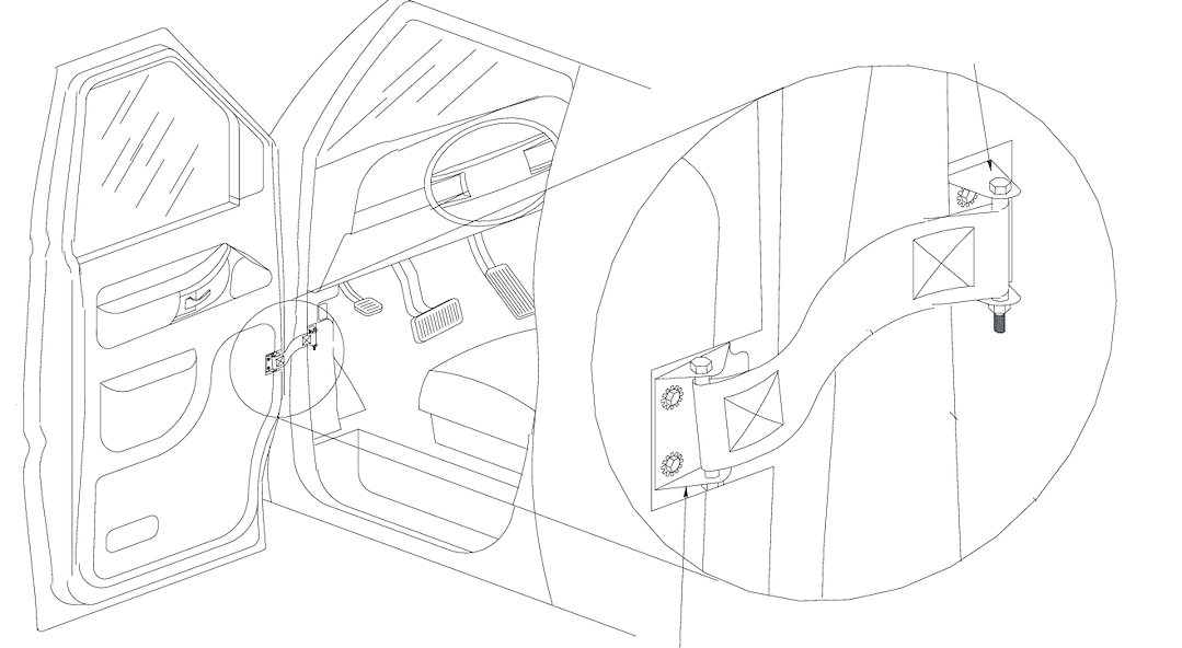 Masterack 025935kp Passenger-Side Door Check Kit