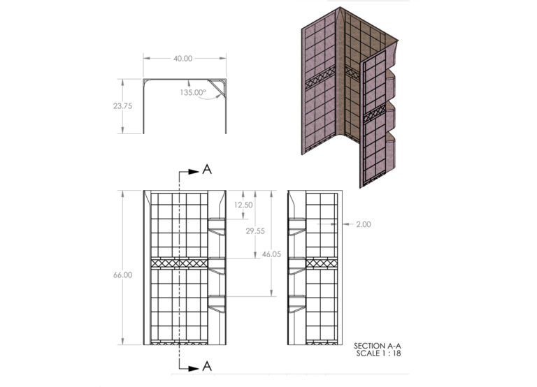 Habitacle de douche de VR Specialty Recreation SW2440W 24" x 40" x 66"