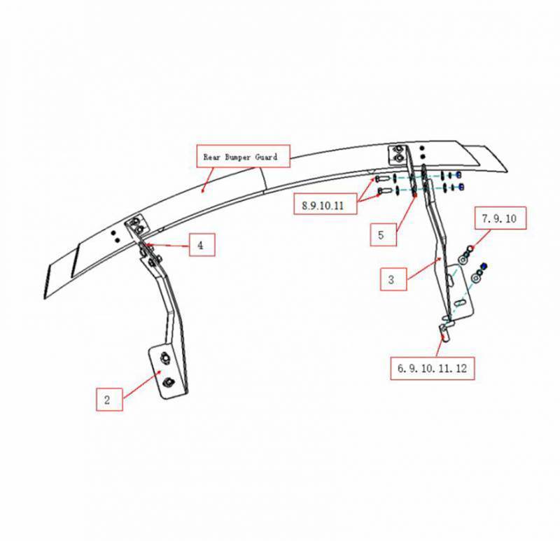 Black Horse Offroad 8ho5ss-Dl Bumper Guard - image 7
