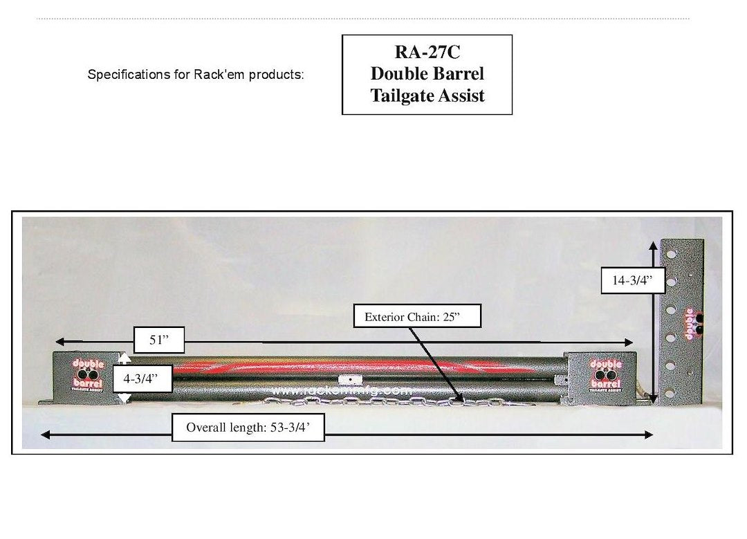 Rack-Em Ra-27c Tailgate Assist - image 2
