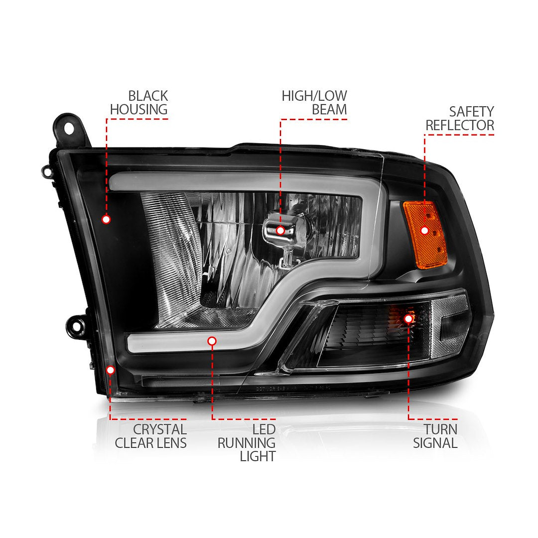 ANZO USA Crystal Reflector Beam Halogen Sealed Beam Headlight Assembly 111515 - image 3