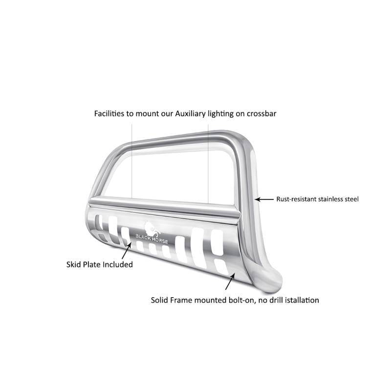 Black Horse Offroad BB030709-SP Bull Bar  with skid plate - image 3