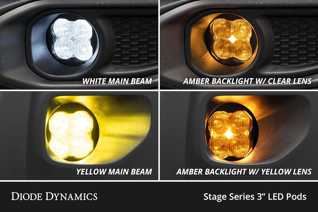 Diode Dynamics DD8464 SS3 Type OB Yellow Fog-Light Kit