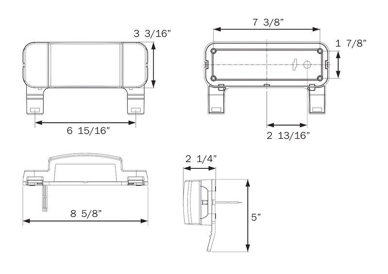 Optronics Rvst61 Series Surface Mount Stop/ Tail/ Turn (Rvst61p)