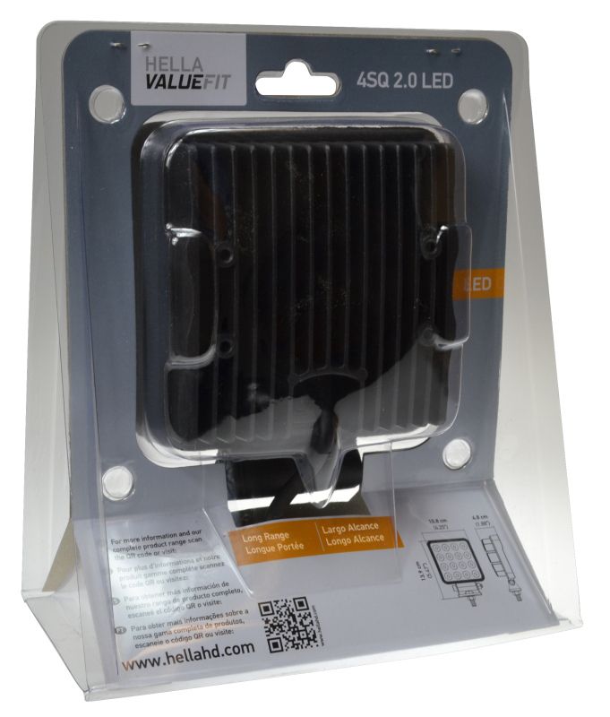 Hella 357106012 ValueFit 2.0 Square Long-Range LED Work Light