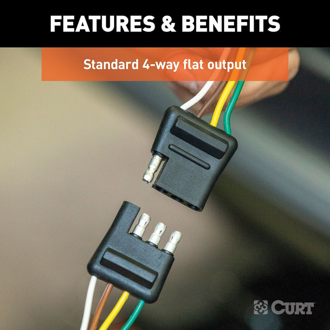 CURT Semi-universal 4 Flat Trailer Wiring Connector (58051)