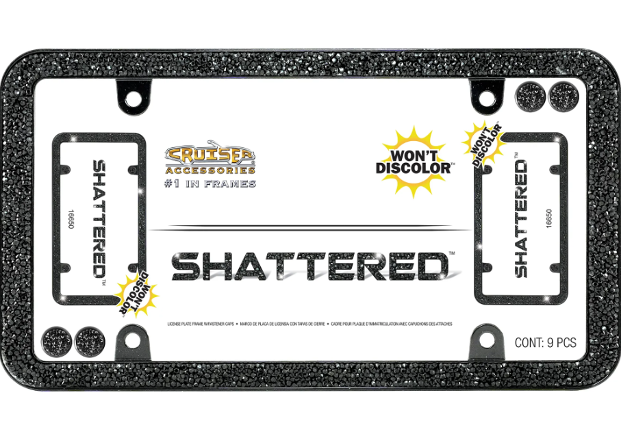 Cruiser 16650 Shattered Black License Plate Frame - image 2