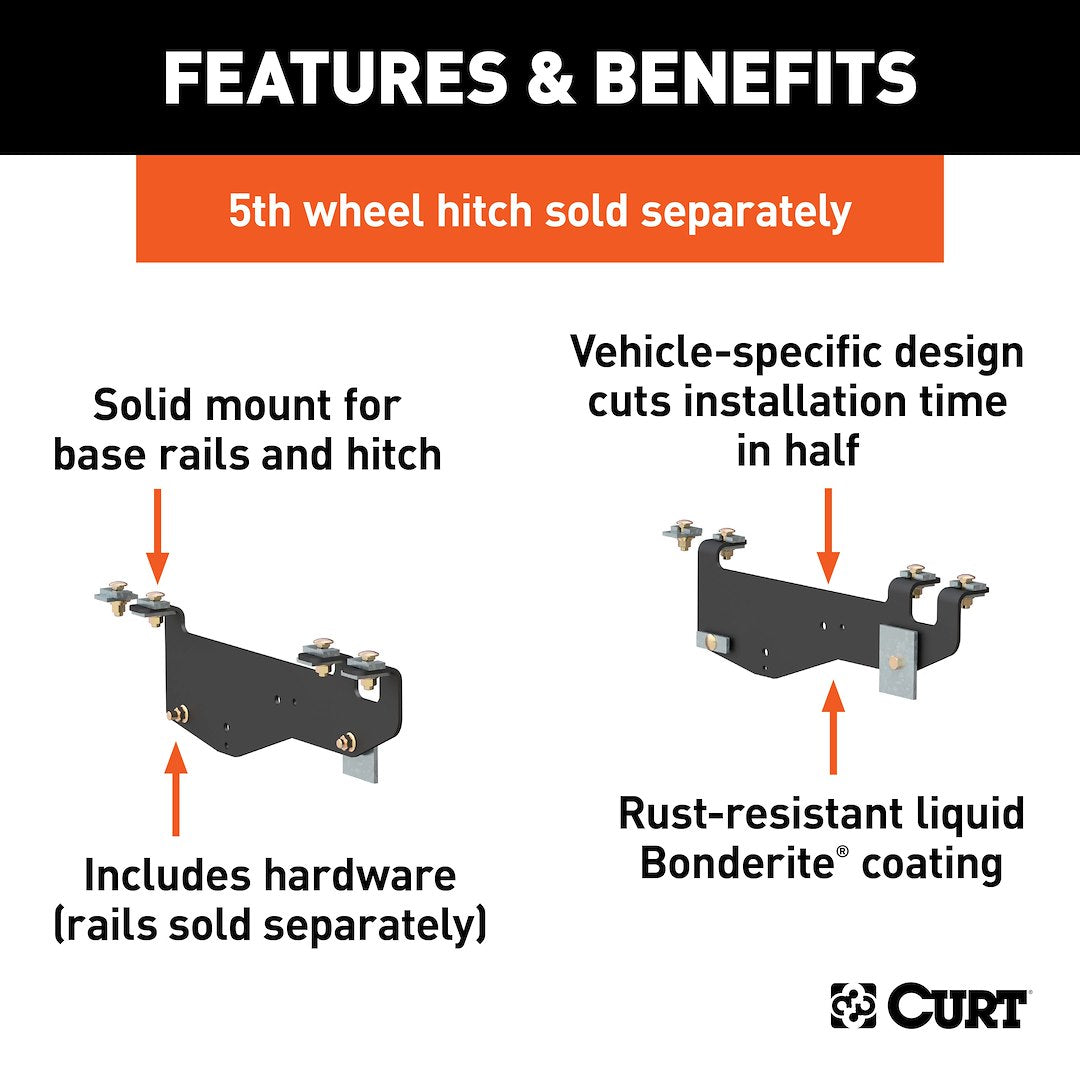 Curt 16443 Fifth Wheel Trailer Hitch Mount Kit - image 2