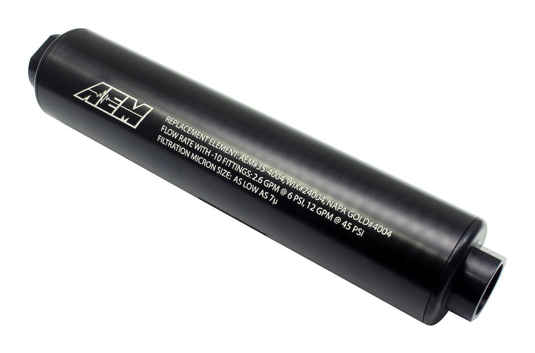 AEM Electronics High Volume Gasoline/ Alcohol Complete Assembly Fuel Filter 25-201BK - image 1