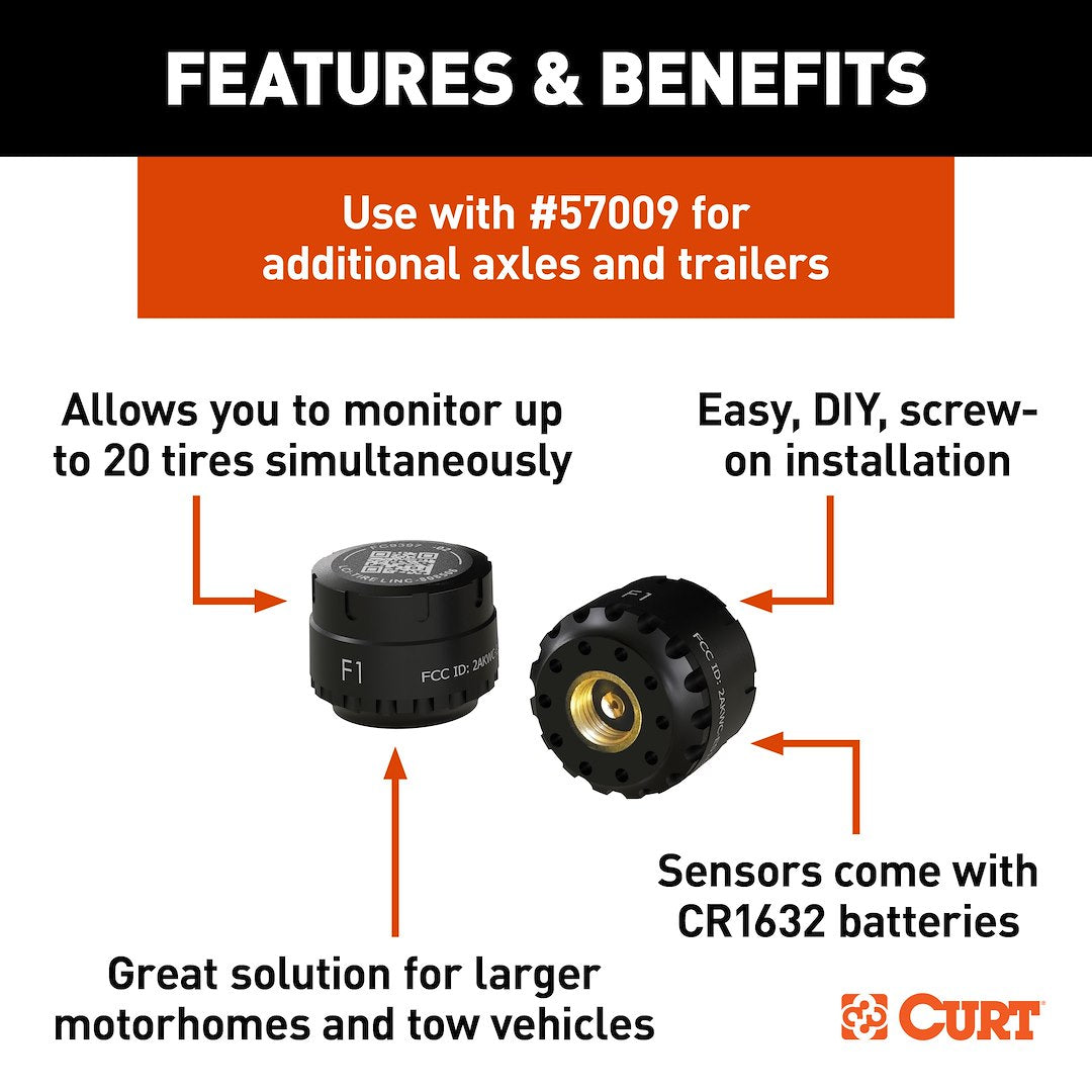 Curt 57011 Tire Pressure Monitoring System - Tpms Sensor - image 3