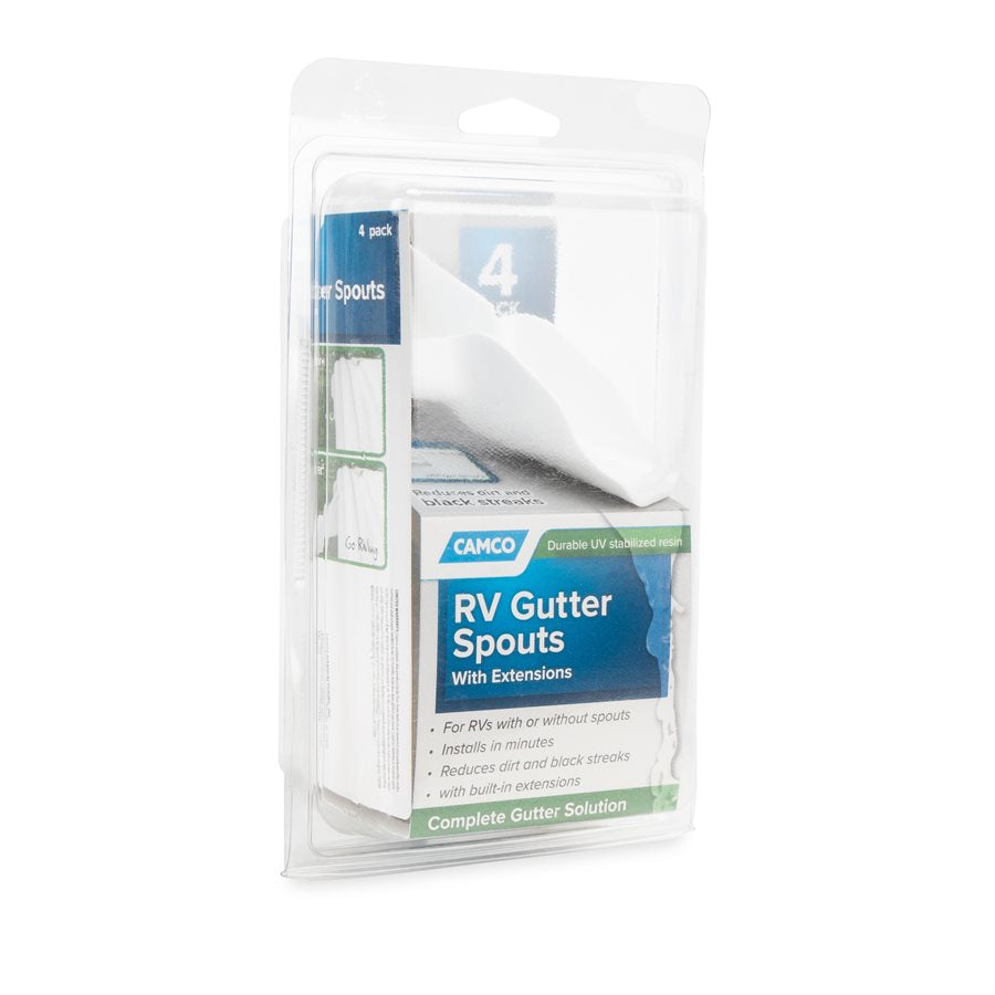 Camco Drip Rail Gutter Spout (42134) – Material: Plastic