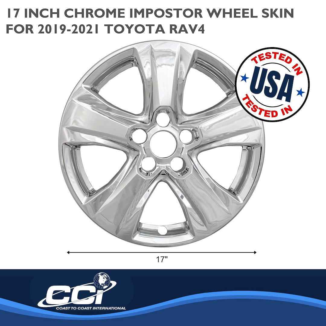 Coast To Coast IMP434X Chrome RAV4 XLE Impostor Wheel Skins