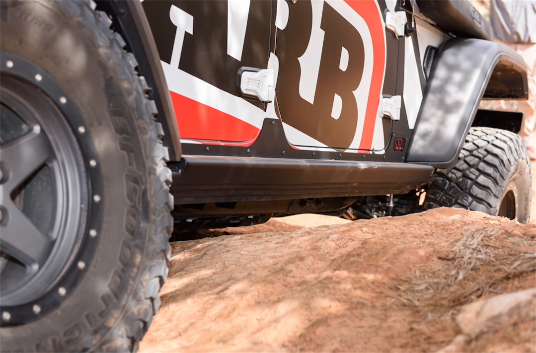 ARB 4450240 Black Steel Flat Rocker Panel Guard - image 2