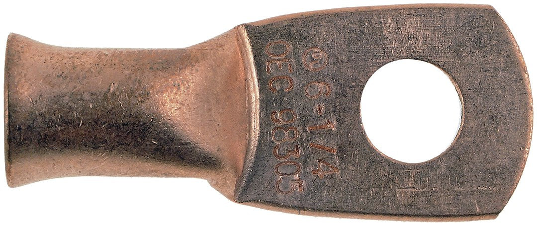 Dorman 86168 6-Gauge Copper Ring Lugs, 1/4 Inch, Pair - image 2