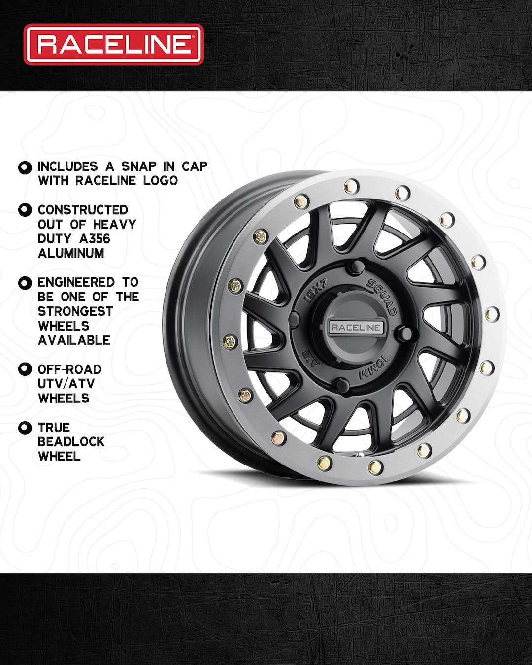 Raceline A12bg-57037+10 Wheel