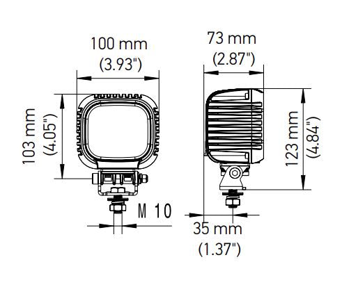 Hella 357109031 Narrow-Angle Work Light