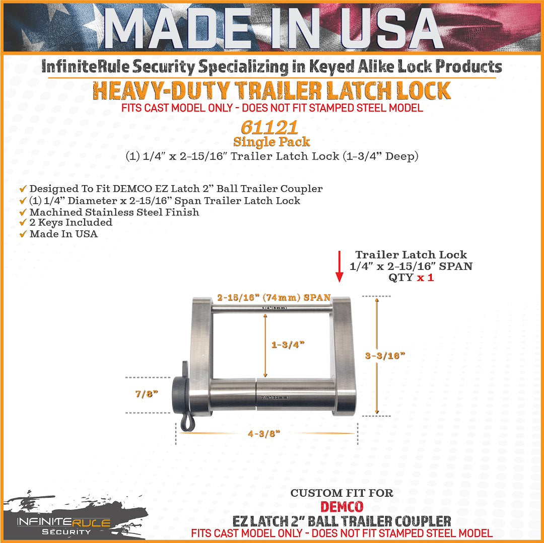 Infiniterule 61636-Bx Trailer Hitch Lock - image 3