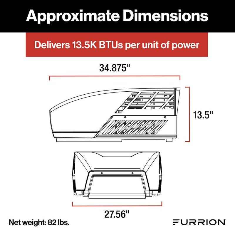Furrion Chill HE Rooftop RV A/C 13500 BTU White FACR13HESA2-PS-AM