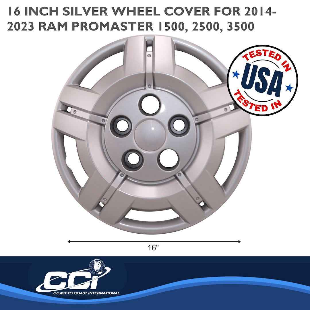 Coast To Coast 54516S Silver ProMaster Wheel Covers, 16-Inch