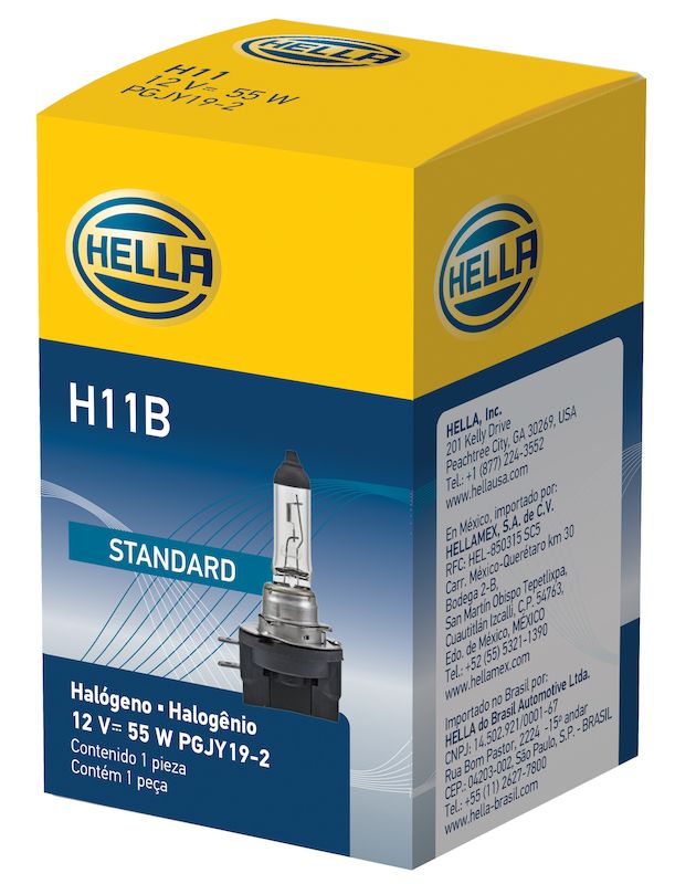 Hella H11B Standard 12V 55W Halogen Headlight Bulb
