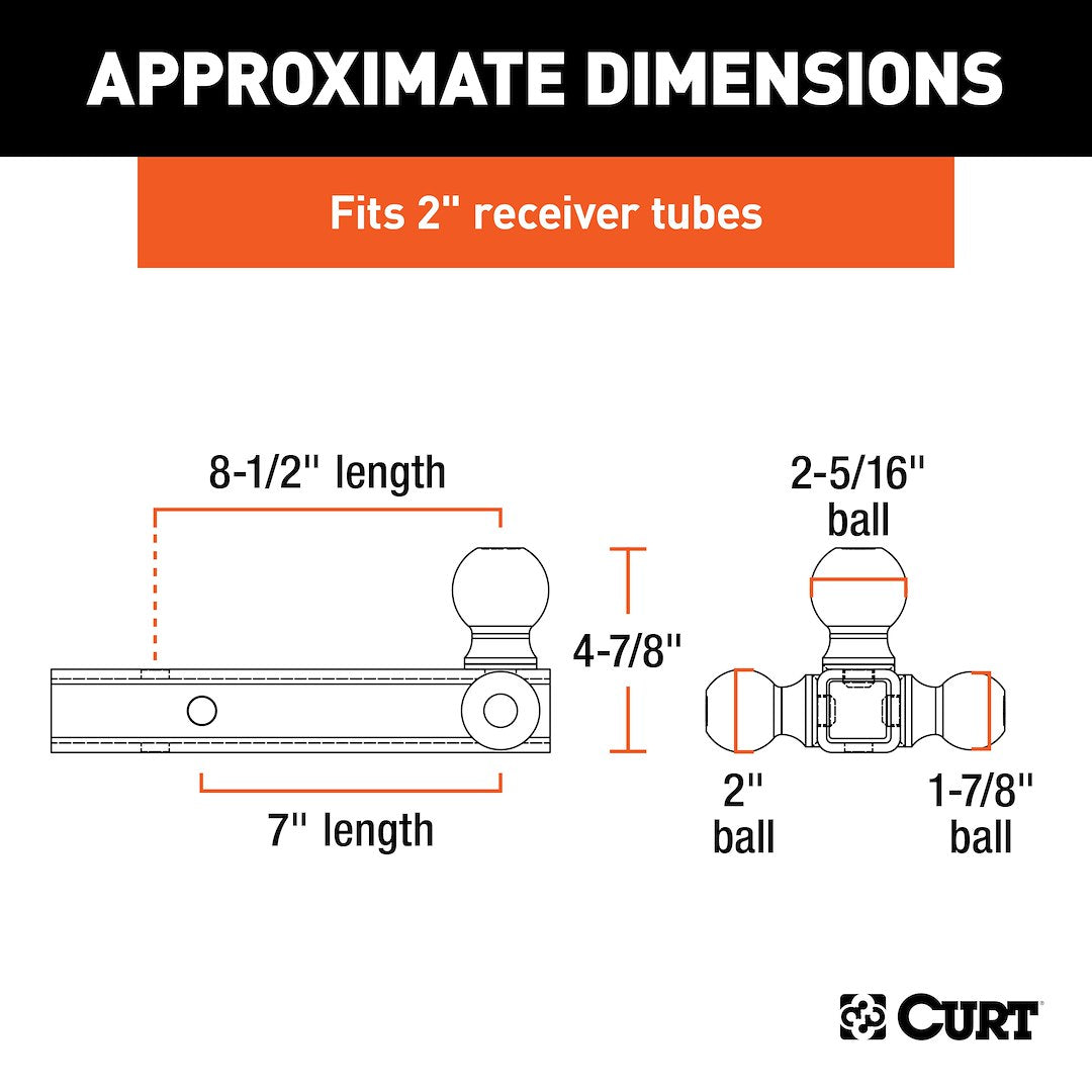 Curt 45655 Trailer Hitch Ball Mount - image 4