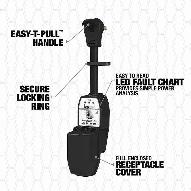 Surge Guard 44390 Portable RV Surge Protector – 50 Amp