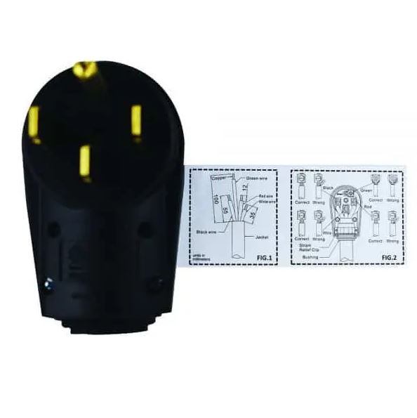 Hughes Auto 50aplug Power Cord Plug End - image 3
