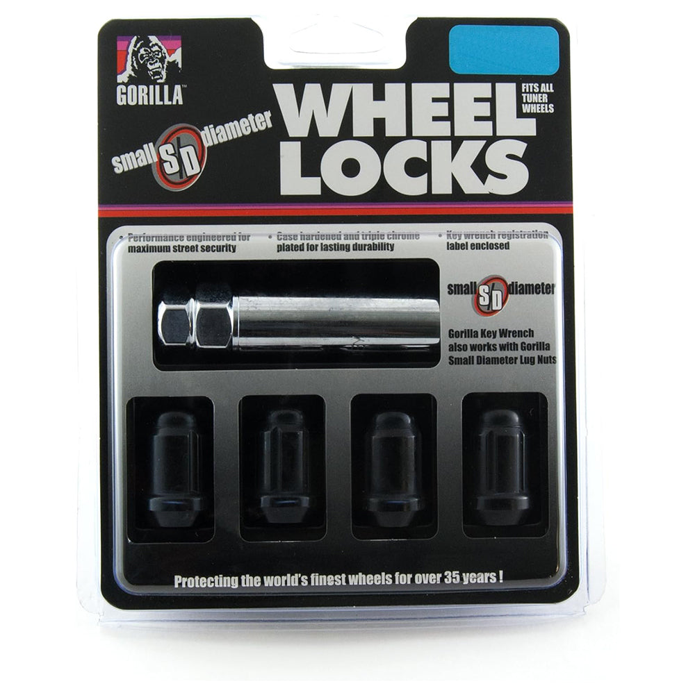 Gorilla 21631BC Black Chrome Small Acorn Wheel Locks