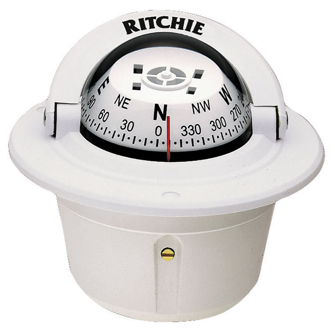 Ritchie F-50w White Flush-Mount Compass