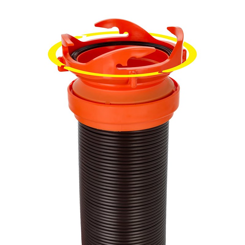 Camco 39764 RhinoFLEX 10' RV Sewer Hose with Swivel Fittings & Locking Rings